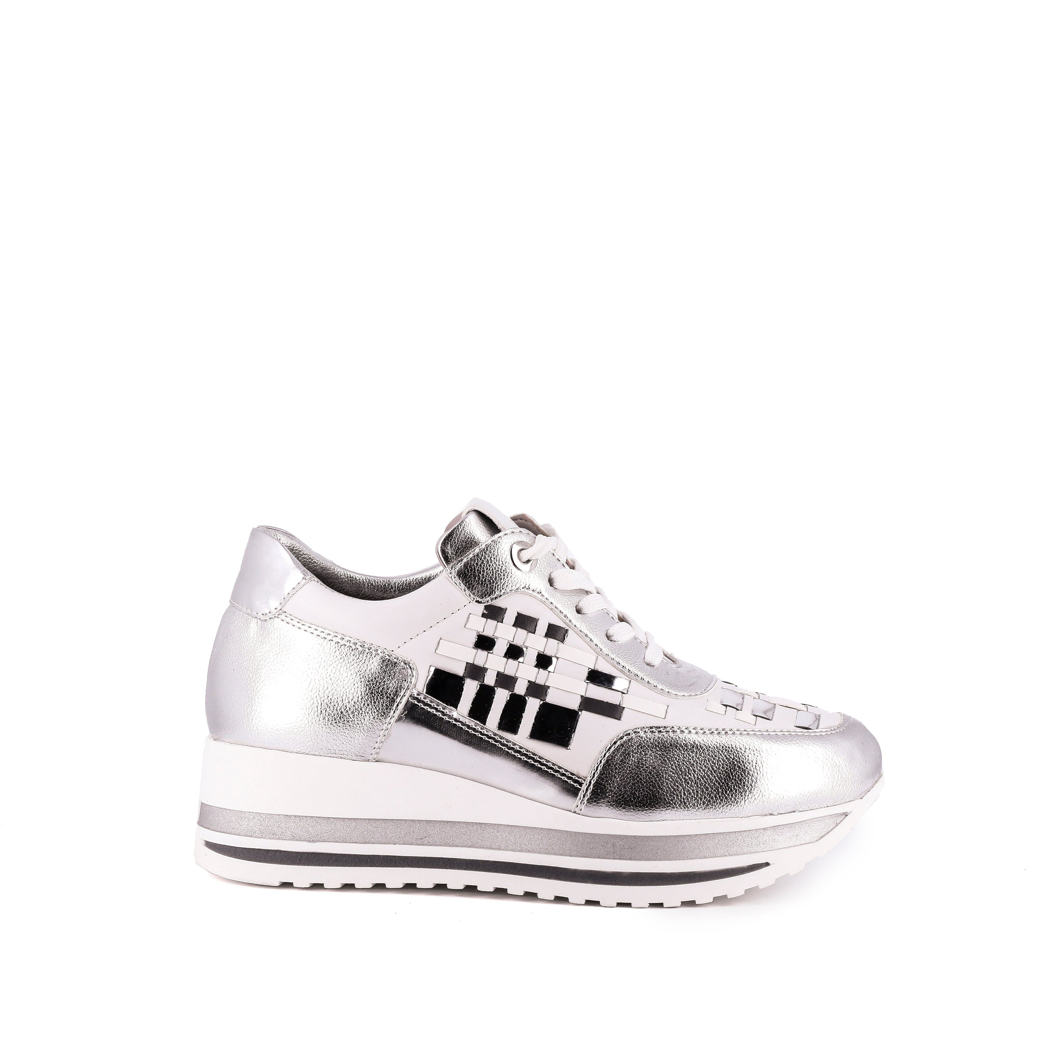SNEAKERS con inserti intrecciati