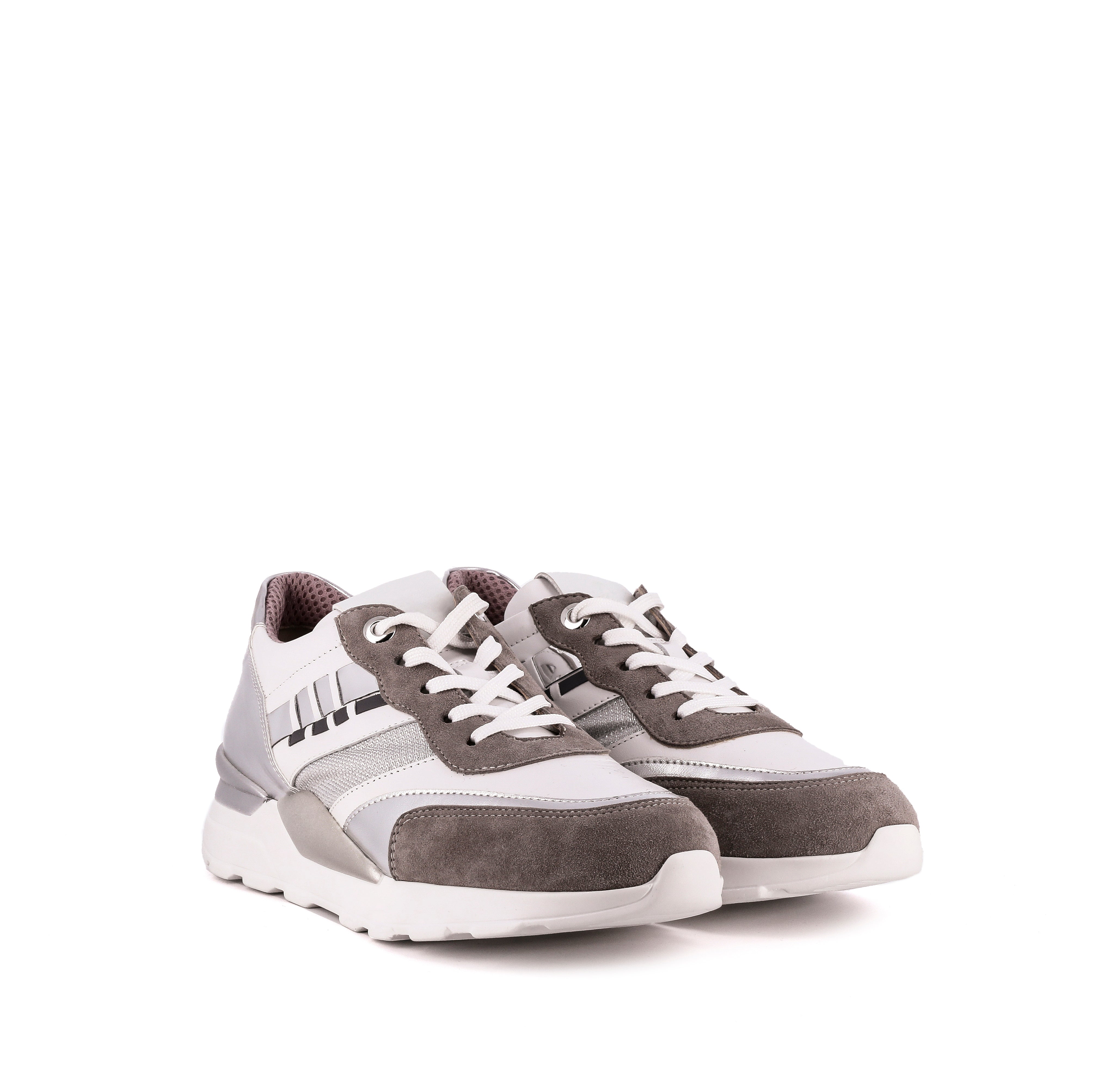 SNEAKERS con dettagli silver