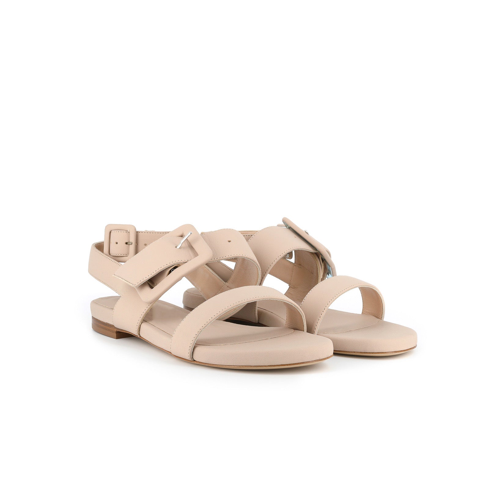 sandali con doppia fascia e fibbia