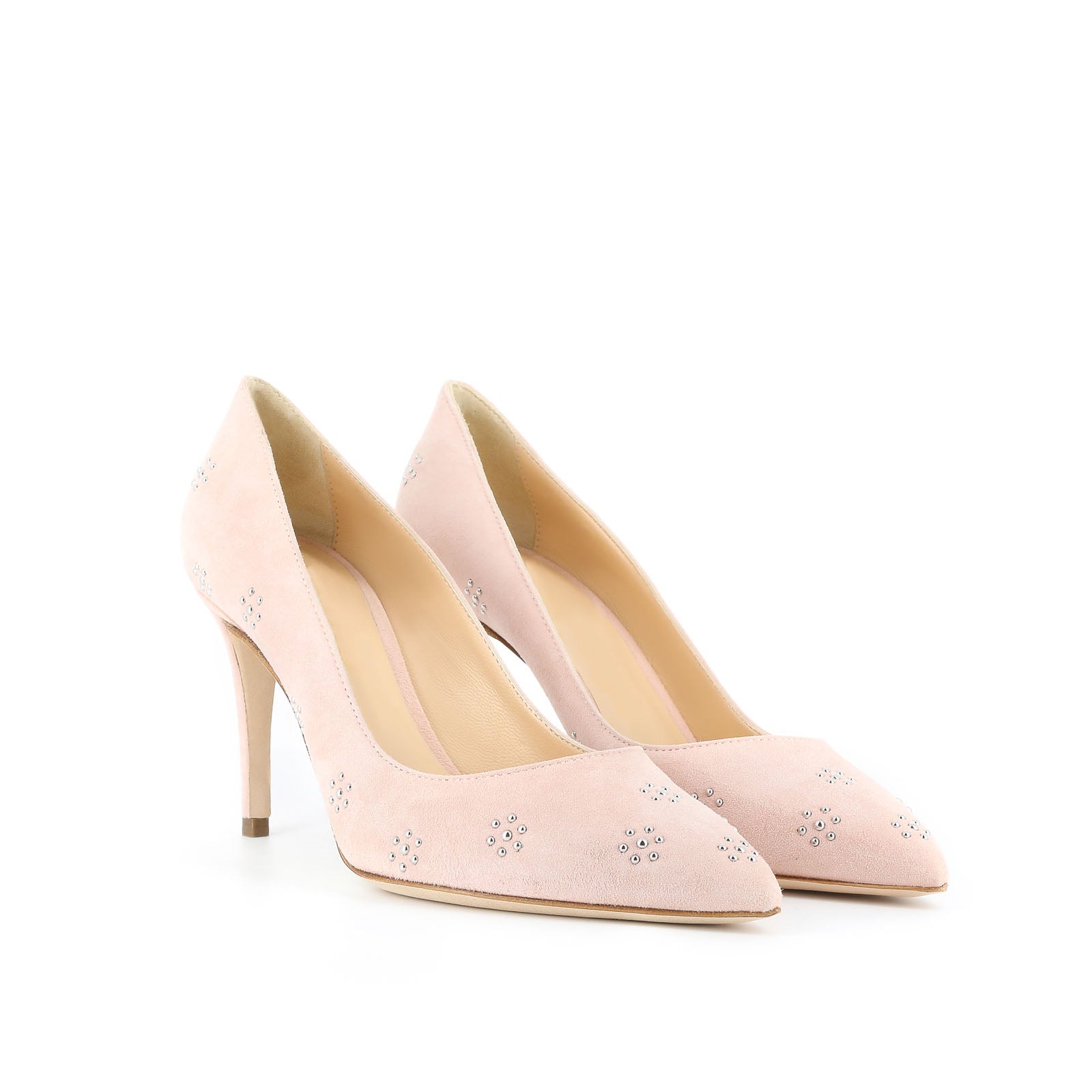 Décolleté da donna in vera pelle con borchie