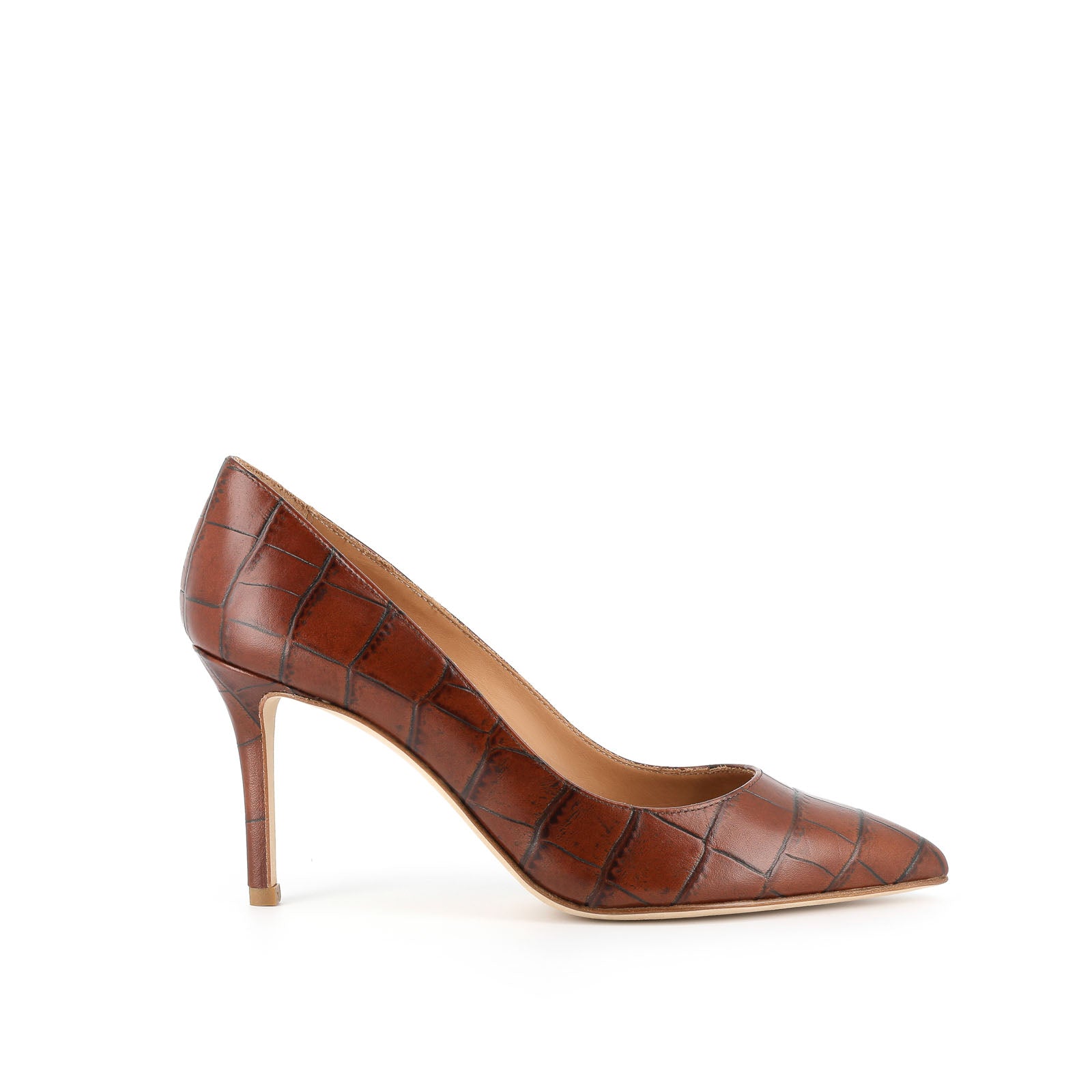Décolleté da donna in vera pelle con tacco sottile