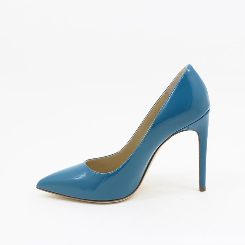 DÉCOLLETÉ tacco 12 cm in pelle azzurro